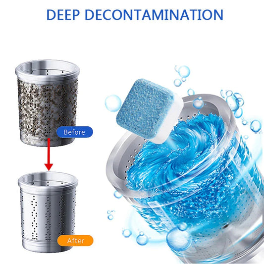 Washing Machine Cleaner Tablets – 12/24/36 Tablet | Deep Cleaning & Deodorizing for Front Load, Top Load & HE Washers