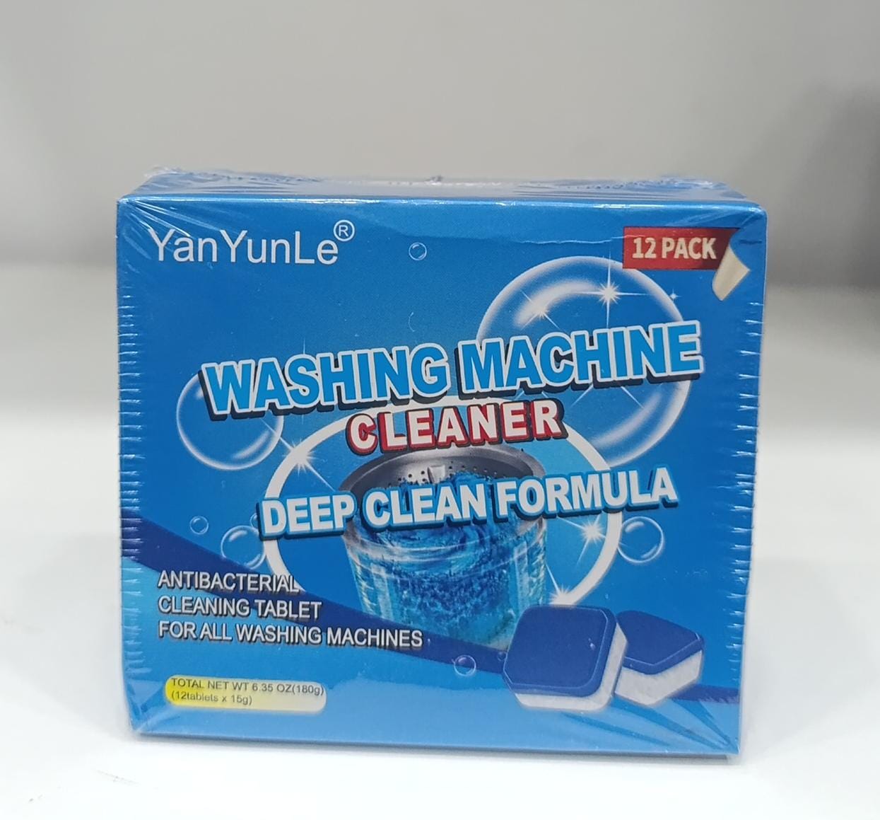 Washing Machine Cleaner Tablets – 12 Tablet | Deep Cleaning & Deodorizing for Front Load, Top Load & HE Washers